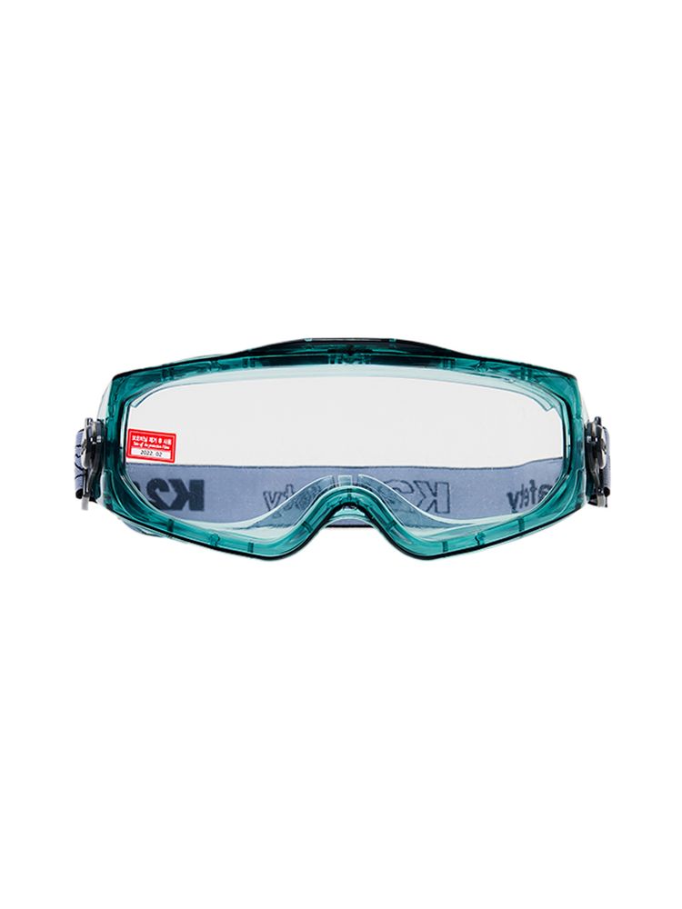 K2 Safety Goggles KPG-701 (Green) – Curved Lens, Dual Anti-Fog Coating, Wide Strap for Secure Fit